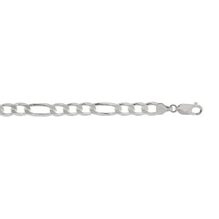 Sterling Silver 7mm Figaro 24 Chain with Lobster Clasp