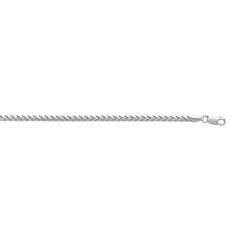 Sterling Silver 3.15mm Round Franco 22 Chain with Lobster Clasp