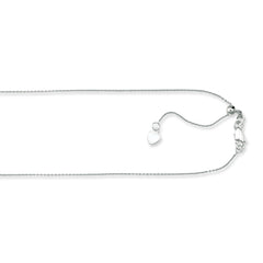Silver 1.1mm Adjustable 30 Cable Chain with Lobster Lock