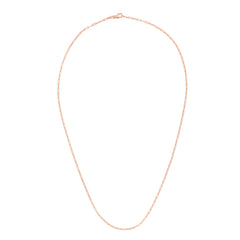 14K Rose Gold 1.5mm Paperclip 20 Chain with Lobster Lock