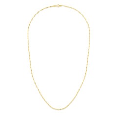 14K Yellow Gold 1.7mm Sparkle Valentino 24 Chain with Lobster Lock