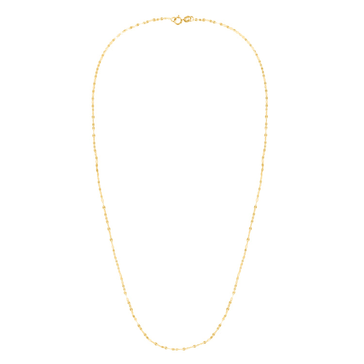 14K Yellow Gold 1.4mm Mirror Rolo 18 Chain with Lobster Lock