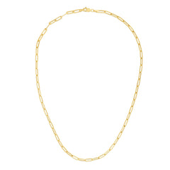 14K Yellow Gold 3.2mm Paperclip 20 Chain with Lobster Lock
