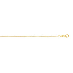 14K Yellow Gold 1.1mm Round Cable 20 Chain with Lobster Lock