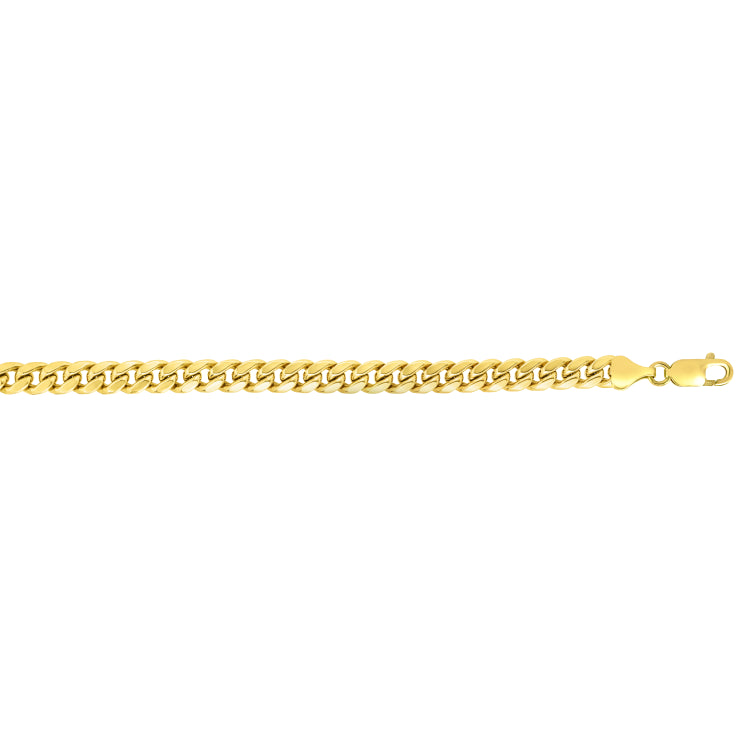 14K Yellow Gold 24 2.6mm Miami Cuban Chain with Lobster Clasp