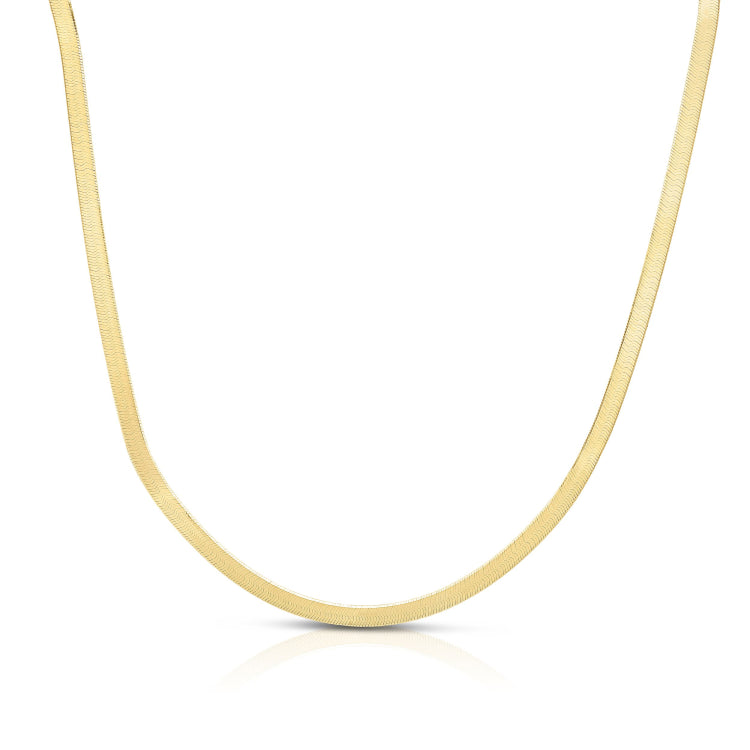 10K Yellow Gold 2.8mm Polished 16 Herringbone 16 Chain
