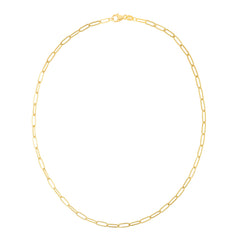 14K Yellow Gold 3.5mm Paperclip 20 Chain Necklace