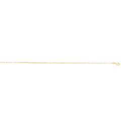 14K Yellow Gold 1.2mm Paperclip 16 Necklace with Lobster Clasp.