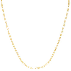 10K Yellow Gold 2.5mm Paperclip 18 Chain with Lobster Lock