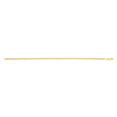 14K Yellow Gold 2.5mm Bismark 7.25 Chain Bracelet with Lobster Clasp