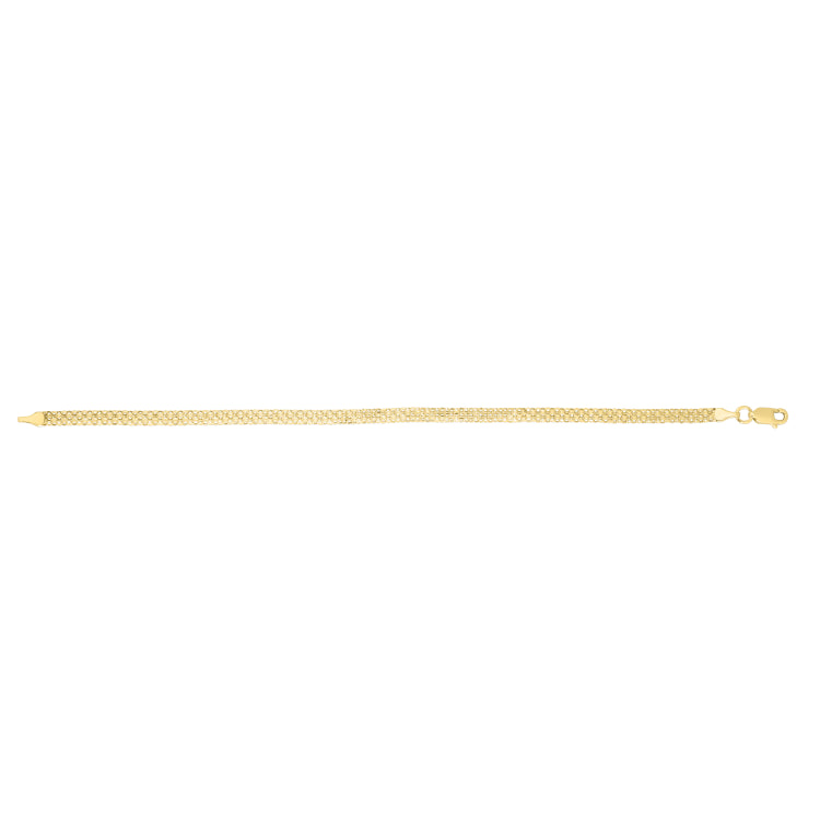14K Yellow Gold 3.5mm Bismark 20 Chain Necklace with Lobster Clasp
