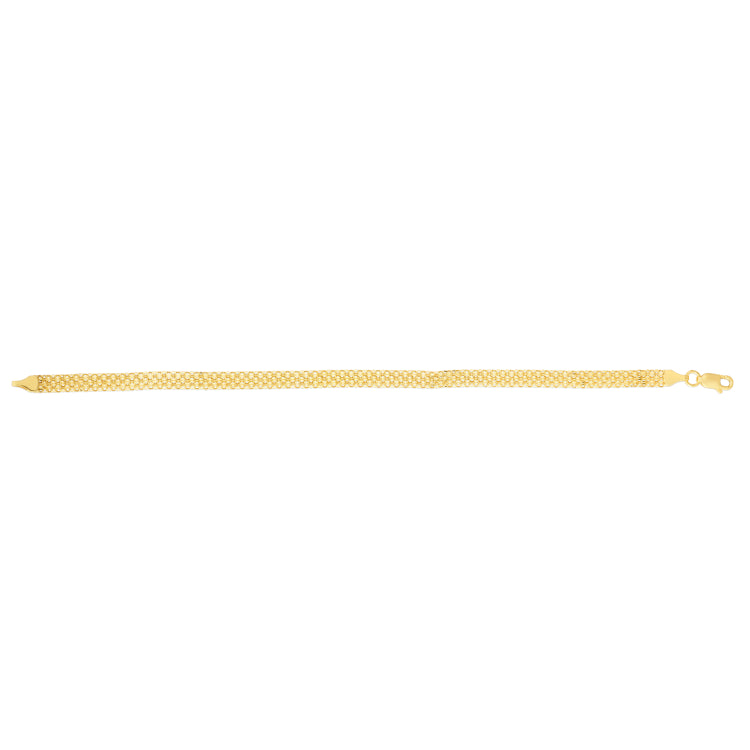 14K Yellow Gold 4.7mm Bismark 18 Chain Necklace with Lobster Clasp
