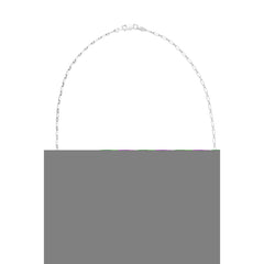 Silver 24 with Rhodium Finish 3.15mm Diamond Cut/Textured Rolo Chain with Lobster Clasp