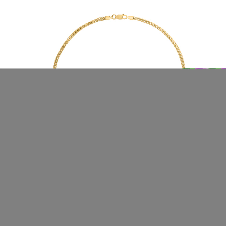 Silver (14k Yellow Gold Plated) 3.2mm 22 Diamond Cut Franco Chain Necklace with Lobster Clasp.