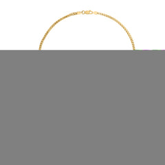 Silver (14k Yellow Gold Plated) 3.2mm 22 Diamond Cut Franco Chain Necklace with Lobster Clasp.