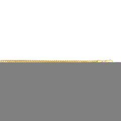 Silver (14k Yellow Gold Plated) 24 3.8mm Diamond Cut Lite Round Franco Chain Necklace with Lobster Clasp.