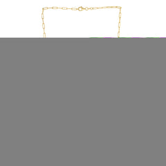 Silver (14k Yellow Gold Plated) 24 2.5mm Diamond Cut Paperclip Chain Necklace with Lobster Clasp.