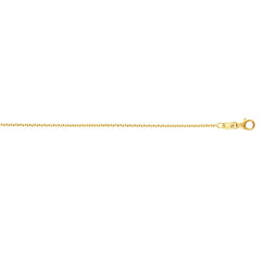 14K Yellow Gold 2.4mm Round Cable Chain 16 Necklace with Lobster Clasp