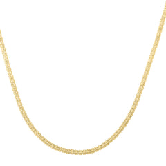 14K Yellow Gold 3.3mm Fancy 20 Ice Chain Necklace with Lobster Clasp