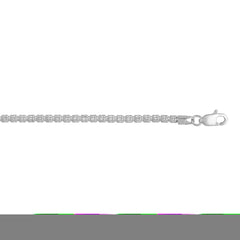 14K White Gold 2.74mm Fancy 22 Ice Chain Necklace with Lobster Clasp