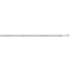 Sterling Silver 20 4.2mm Oval Snake Chain Necklace with Lobster Clasp. Item is rhodium plated.