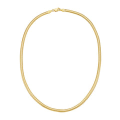 14K Yellow Gold 4.5mm 18 Polished Lite Oval Snake Chain Necklace with Lobster Clasp
