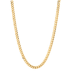 14K Yellow Gold 4.7mm Comfort Curb 18 Chain with Lobster Lock