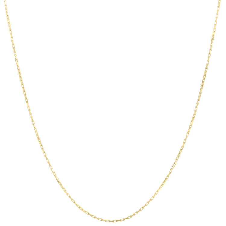 10K Yellow Gold 22 1.3mm French Cable Chain Necklace with Lobster Clasp