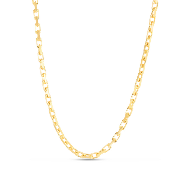 10K Yellow Gold 24 2.5mm French Cable Chain Necklace with Lobster Clasp