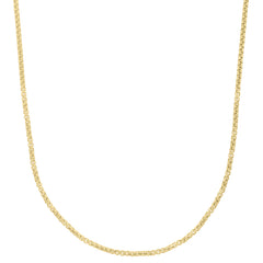 10K Yellow Gold 2.5mm 20 Solid Round Box Chain with Lobster Clasp