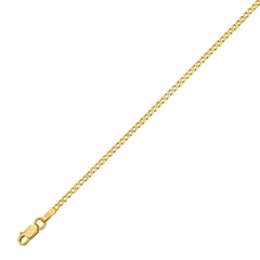 14K Yellow Gold 2.2mm 16 Comfort Curb Chain Necklace with Lobster Clasp