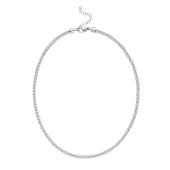 Sterling Silver 22 Fancy Ice Chain with Pear Shaped Lobster Clasp