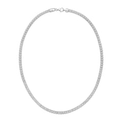 Sterling Silver 24 Fancy Ice Chain with Pear Shaped Lobster Clasp