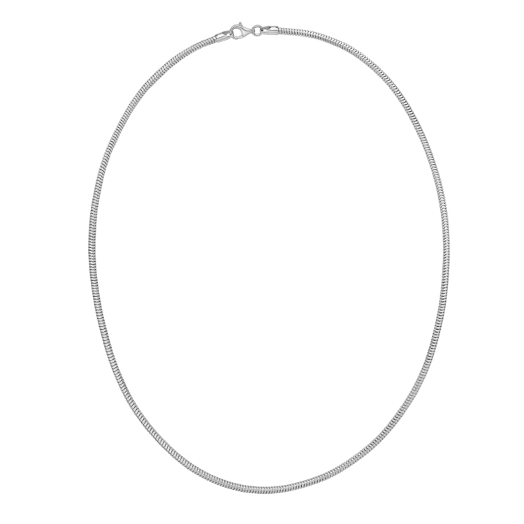 Sterling Silver 20 2.4mm Octagonal Snake Chain with Lobster Clasp