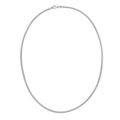 Sterling Silver 20 2.4mm Octagonal Snake Chain with Lobster Clasp