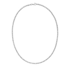 Sterling Silver 18 3.2mm Solid Round Byzantine Chain with Pear Shaped Lobster Clasp