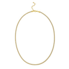 Silver with Gold Plating 18 Fancy Ice Chain with Pear Shaped Lobster Clasp