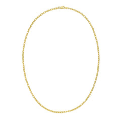 Silver with Gold Plating 18 2.8mm French Cable Chain with Lobster Clasp