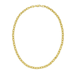 Silver with Gold Plating 8.25 5.6mm French Cable Chain with Lobster Clasp
