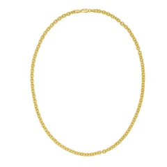 Silver with Gold Plating 20 4.7mm Rolo Chain with Lobster Clasp
