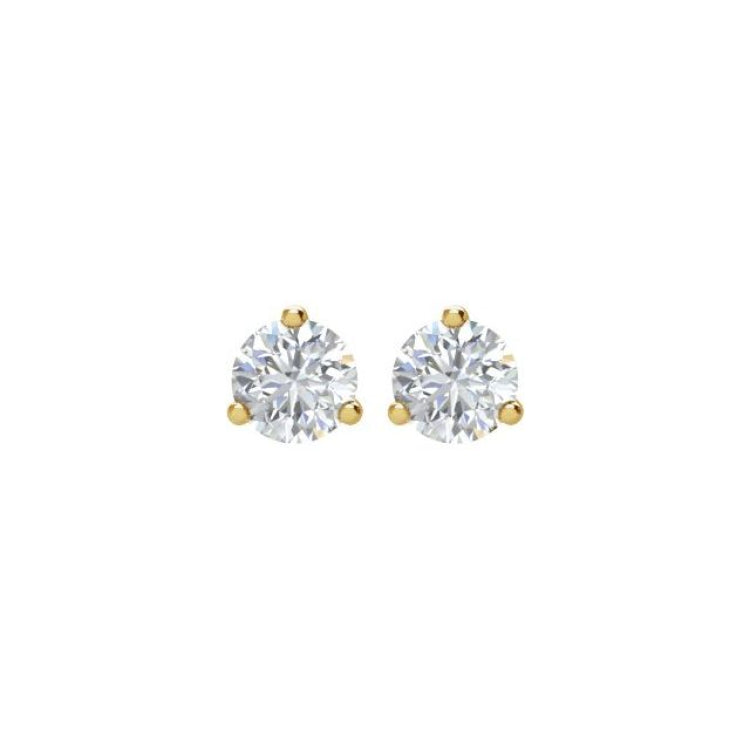 14K Yellow Gold 1 1/2 CTW Natural Diamond Stud Earrings