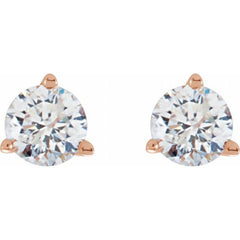 14K Rose Gold 1/5 CTW Natural Diamond Stud Earrings