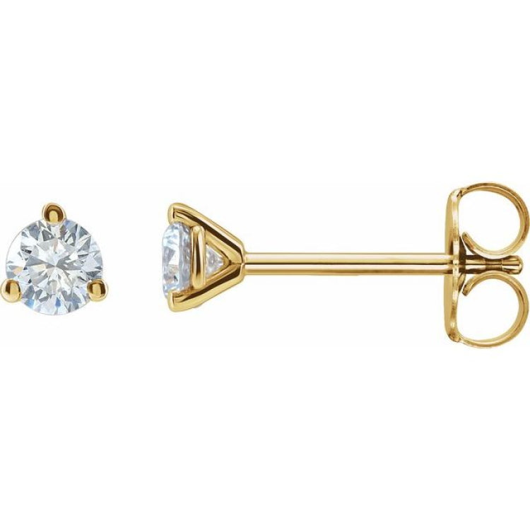 14K Yellow Gold 3/4 CTW Lab-Grown Diamond Stud Earrings