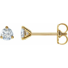 14K Yellow Gold 3/4 CTW Lab-Grown Diamond Stud Earrings