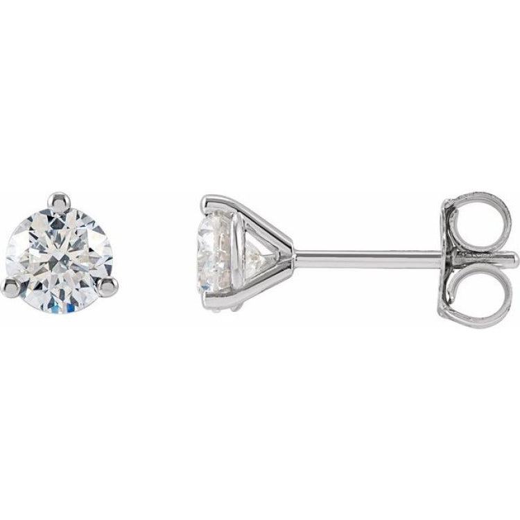 14K White Gold 3/4 CTW Lab-Grown Diamond Stud Earrings