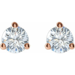 14K Rose Gold 3/4 CTW Lab-Grown Diamond Stud Earrings
