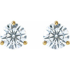 14K Yellow Gold 1 1/2 CTW Lab-Grown Diamond Stud Earrings