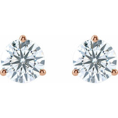 14K Rose Gold 1 1/2 CTW Lab-Grown Diamond Stud Earrings