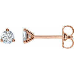 14K Rose Gold 3/4 CTW Lab-Grown Diamond Stud Earrings