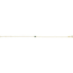14K Yellow Gold Lab-Grown Alexandrite Bezel-Set Solitaire 6 1/2-7 1/2" Bracelet